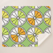 Couverture Sherpa Fruit De Tranches D'Agrumes, Été Sans Fruit. (Devant (Horizontal))