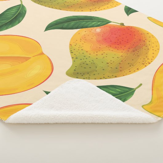 Couverture Sherpa Fruit Mango Motif sans joint (3/4)