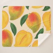 Couverture Sherpa Fruit Mango Motif sans joint (Devant (Horizontal))