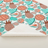 Couverture Sherpa Fruit motif transparent | motif de surface de frui (3/4)