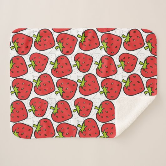 Couverture Sherpa Fruit motif transparent | motif de surface de frui (Devant (Horizontal))