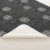 Couverture Sherpa Fruit seamless pattern black and white Tropical (3/4)
