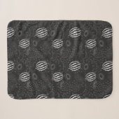 Couverture Sherpa Fruit seamless pattern black and white Tropical (Devant (Horizontal))