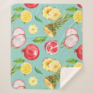 Couverture Sherpa Fruit tropical