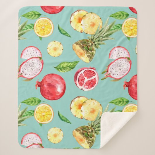 Couverture Sherpa Fruit tropical (Devant)