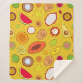 Couverture Sherpa Fruit tropical (Devant)