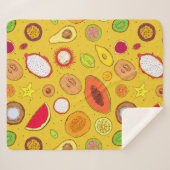 Couverture Sherpa Fruit tropical (Devant (Horizontal))