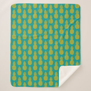 Couverture Sherpa Fruit tropical d'ananas