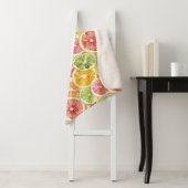 Couverture Sherpa Fruits Citriques Lime Citron Orange Pamplemousse (En situation)