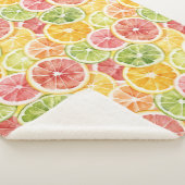 Couverture Sherpa Fruits Citriques Lime Citron Orange Pamplemousse (3/4)
