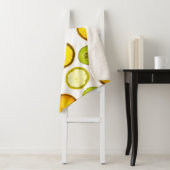 Couverture Sherpa Fruits d'agrumes Blanche Sherpa (En situation)