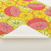 Couverture Sherpa Fruits d'agrumes Motif transparent (3/4)