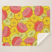 Couverture Sherpa Fruits d'agrumes Motif transparent (Devant (Horizontal))