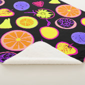 Couverture Sherpa Fruits de Neon Vibrants (3/4)