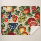 Couverture Sherpa Fruits et Fleurs du Luxe Jardin Italien (Devant (Horizontal))