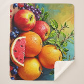Couverture Sherpa Fruits frais dans un parfait mélange de design (Devant)