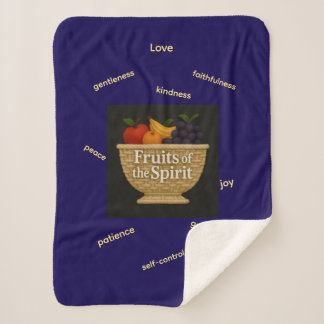Couverture Sherpa Fruits of the Spirit Sherpa Yarn Look Baby Blanket