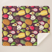 Couverture Sherpa Fruits tropicaux Blanket Sherpa (Devant (Horizontal))