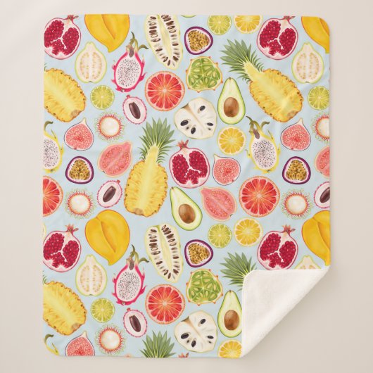 Couverture Sherpa Fruits tropicaux Blanket Sherpa (Devant)