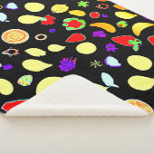 Couverture Sherpa Fruits tropiques néons éclatés (3/4)