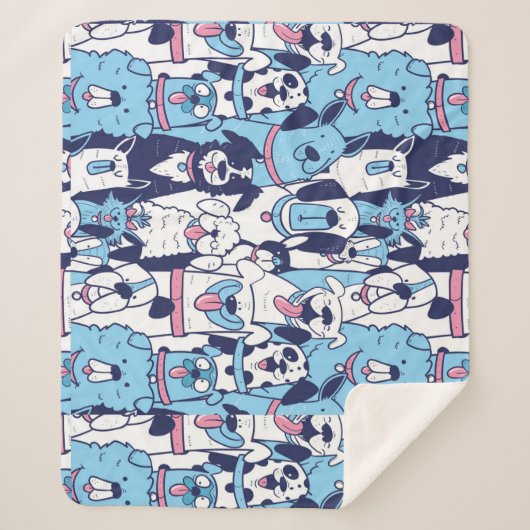 Couverture Sherpa Fun Chien reproduit Animaux Animaux Animaux Motif  (Devant)