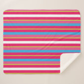 Couverture Sherpa Fun Coloré Multi Stripes (Devant (Horizontal))