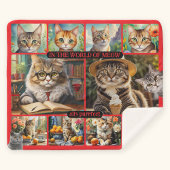 Couverture Sherpa Fun Feel Good Cat Art Collage