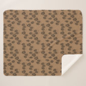 Couverture Sherpa Fun Fungi Morel Champagne Motif cosy (Devant (Horizontal))