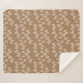 Couverture Sherpa Fun Fungi Morel Champagne Motif cosy (Devant (Horizontal))