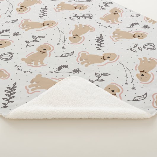 Couverture Sherpa Fun Labradoodle Main dessinée Sherpa Blanket (3/4)