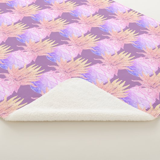 Couverture Sherpa Fun Motif ananas (3/4)