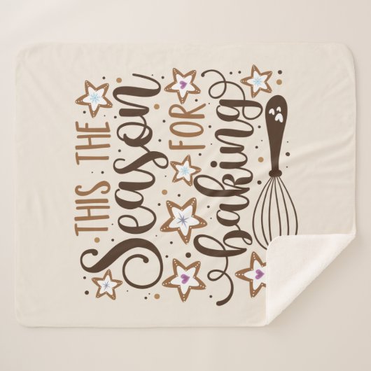 Couverture Sherpa Fun 'Tis Season for Baking Design (Devant (Horizontal))