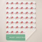 Couverture Sherpa Fun vacances coloré moderne paresseux Noël (Devant)