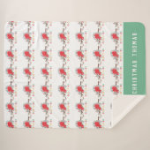 Couverture Sherpa Fun vacances coloré moderne paresseux Noël (Devant (Horizontal))