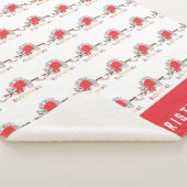 Couverture Sherpa Fun vacances coloré moderne paresseux Noël (3/4)