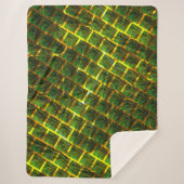 Couverture Sherpa Fundo com imagem verde sob grade dourada ? (Devant)