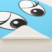 Couverture Sherpa Funky Curious Eyes Blanket Sherpa - Couleur de la  (3/4)