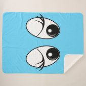 Couverture Sherpa Funky Curious Eyes Blanket Sherpa - Couleur de la  (Devant (Horizontal))