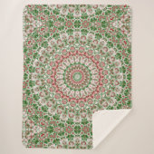 Couverture Sherpa Funky Intricte Boho Eclectique Hippie Xmas Mandala (Devant)