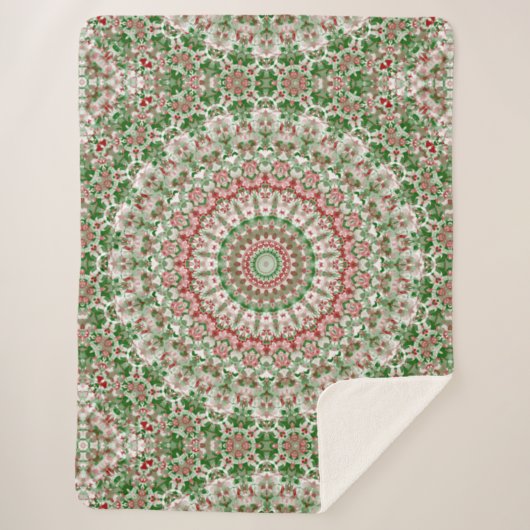 Couverture Sherpa Funky Intricte Boho Eclectique Hippie Xmas Mandala (Devant)