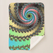 Couverture Sherpa Funky Spiral Pastel Rainbow Fractal (Devant)