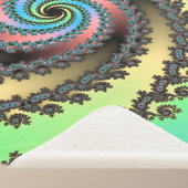 Couverture Sherpa Funky Spiral Pastel Rainbow Fractal
