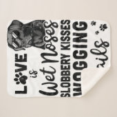 Couverture Sherpa Funny Black Labrador Retriever Love My Chien Dit (Devant (Horizontal))