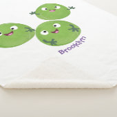 Couverture Sherpa Funny Brussels sprouts légumes caricature (3/4)