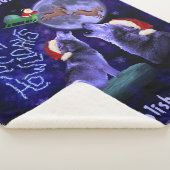 Couverture Sherpa Funny Christmas Wolf Pun Happy Howlidays | Personn (3/4)