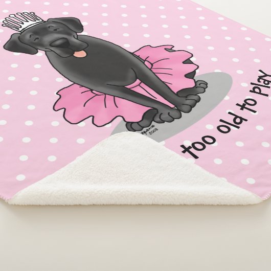 Couverture Sherpa Funny Dog Ballet Princess Black Lab Retriever (3/4)