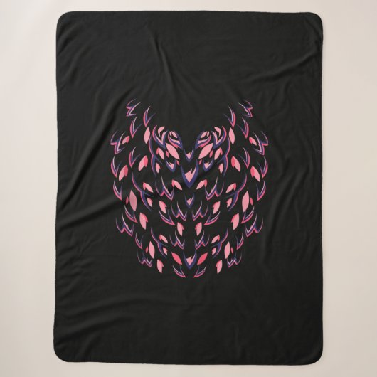 Couverture Sherpa Funny Flamingo Halloween (Devant)