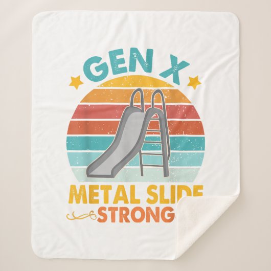 Couverture Sherpa Funny Gen X Generation Sarcasm Gen X Metal Slide A (Devant)