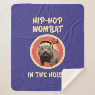 Couverture Sherpa Funny Hip-hop Wombat à la Maison