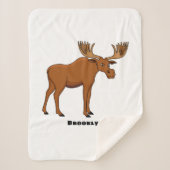 Couverture Sherpa Funny moose (Devant)